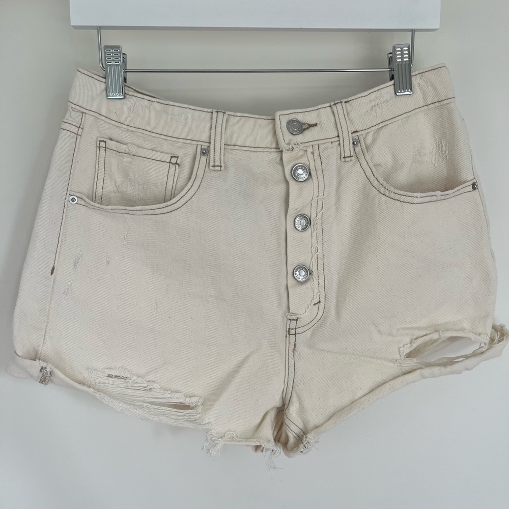 Wild Fable Cream Jean Shorts